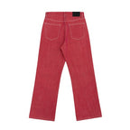 TBR Signature Red Flame Relaxed Straight Jeans