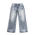 TBR King Denim 10 Snow Wash Blue Relaxed Straight Jeans