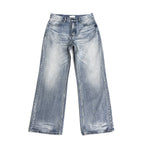 TBR King Denim 10 Snow Wash Blue Relaxed Straight Jeans