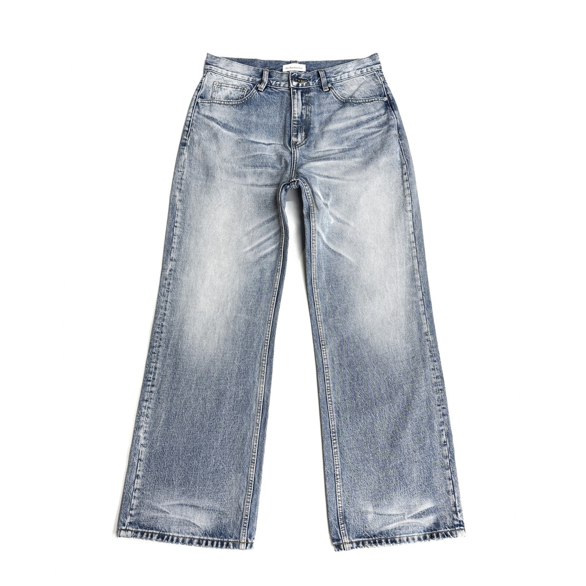 TBR King Denim 10 Snow Wash Blue Relaxed Straight Jeans