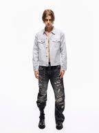 Wind07 Black Soul Washed Curved Jeans