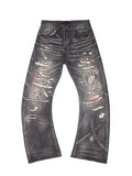 Wind07 Black Soul Washed Curved Jeans