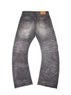 Wind07 Black Soul Washed Curved Jeans