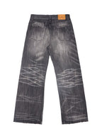 Wind08 Black Soul Selvedge Washed Straight Jeans