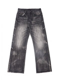 Wind08 Black Soul Selvedge Washed Straight Jeans