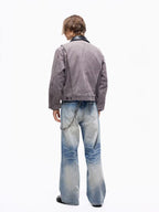 Washed Violet Boro Distressed Canvas Jacket