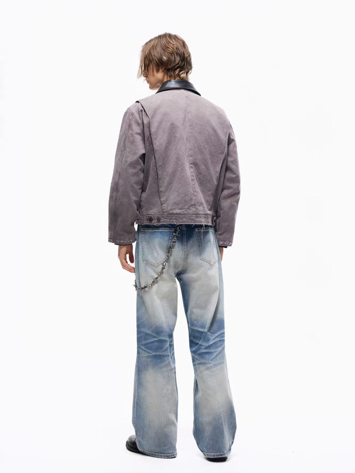 Washed Violet Boro Distressed Canvas Jacket
