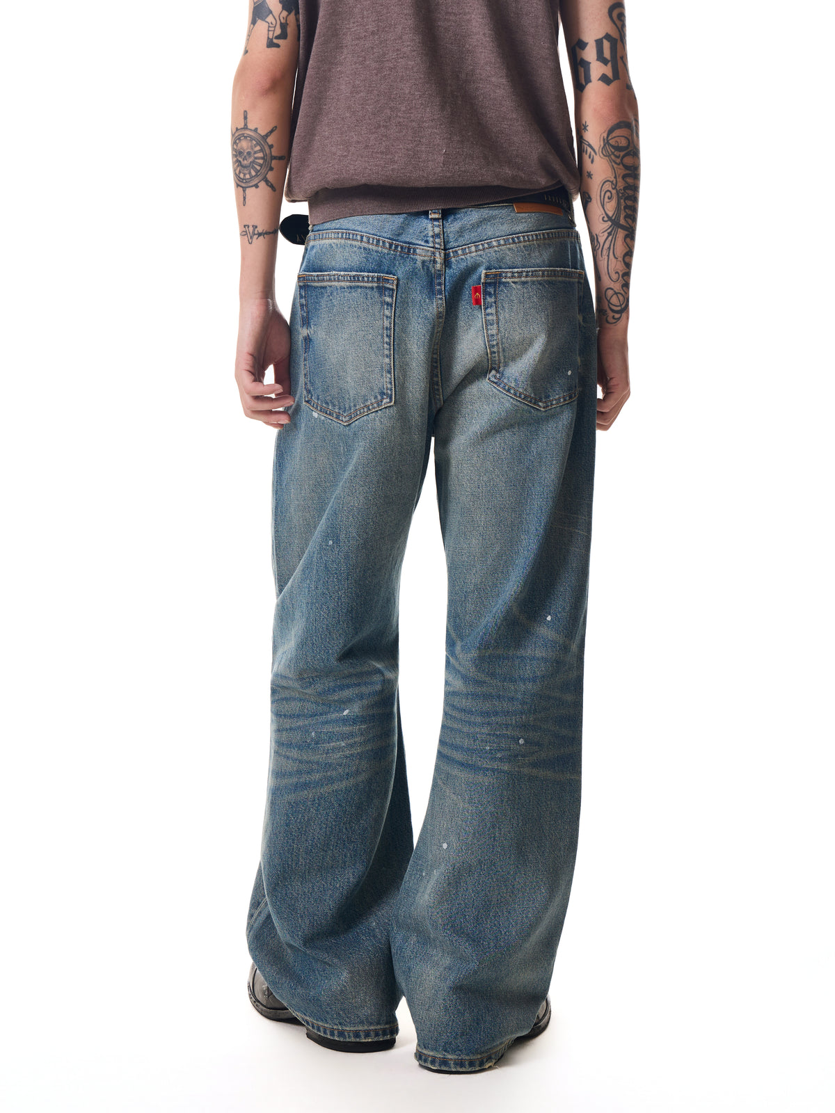TBR 002 Okayama Selvedge Mist Blue Straight Jeans