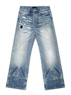 Wind03 Ice Flame Patch Washed Jeans