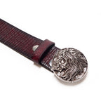 TBR Silver Mohawk Distressed Leather Belt