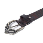 TBR Raven Wing Vintage Cracked Leather Belt