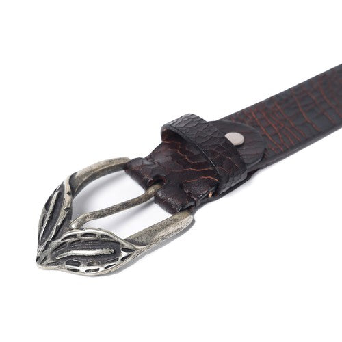 TBR Raven Wing Vintage Cracked Leather Belt