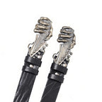 TBR Demon Claw Guitar Washed Embossed Leather Belt