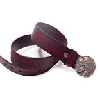 TBR Silver Mohawk Distressed Leather Belt