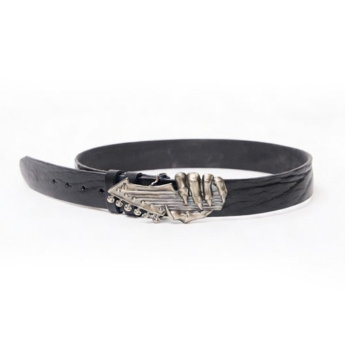 TBR Demon Claw Guitar Washed Embossed Leather Belt