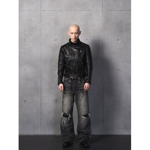 TBR Cocoon Patch Rivet Relaxed Straight Jeans