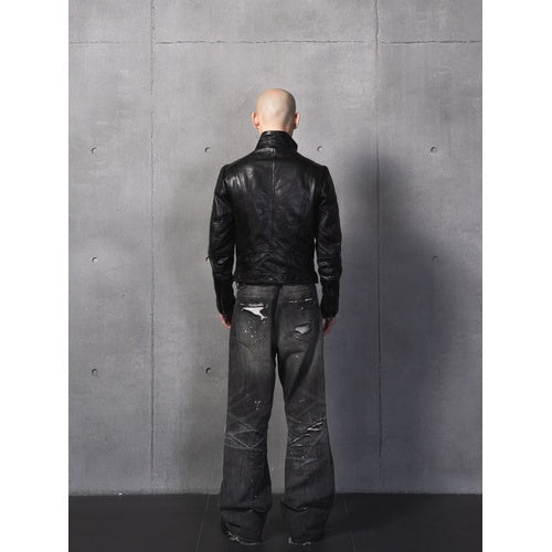 TBR Cocoon Patch Rivet Relaxed Straight Jeans