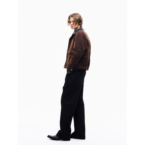 TBR Star Embroidered Black Selvedge Relaxed Straight Jeans