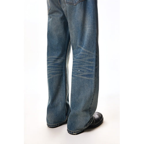 TBR 002 Okayama Selvedge Mist Blue Straight Jeans