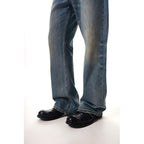 TBR 002 Okayama Selvedge Mist Blue Straight Jeans