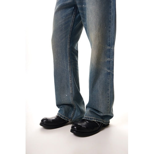 TBR 002 Okayama Selvedge Mist Blue Straight Jeans